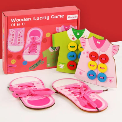Shoe & Button Lacing Toy for Toddlers
