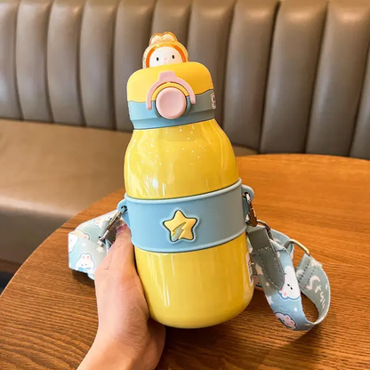 CUTE STARS INSULATED SS FLASK BOTTLE -  490 ML