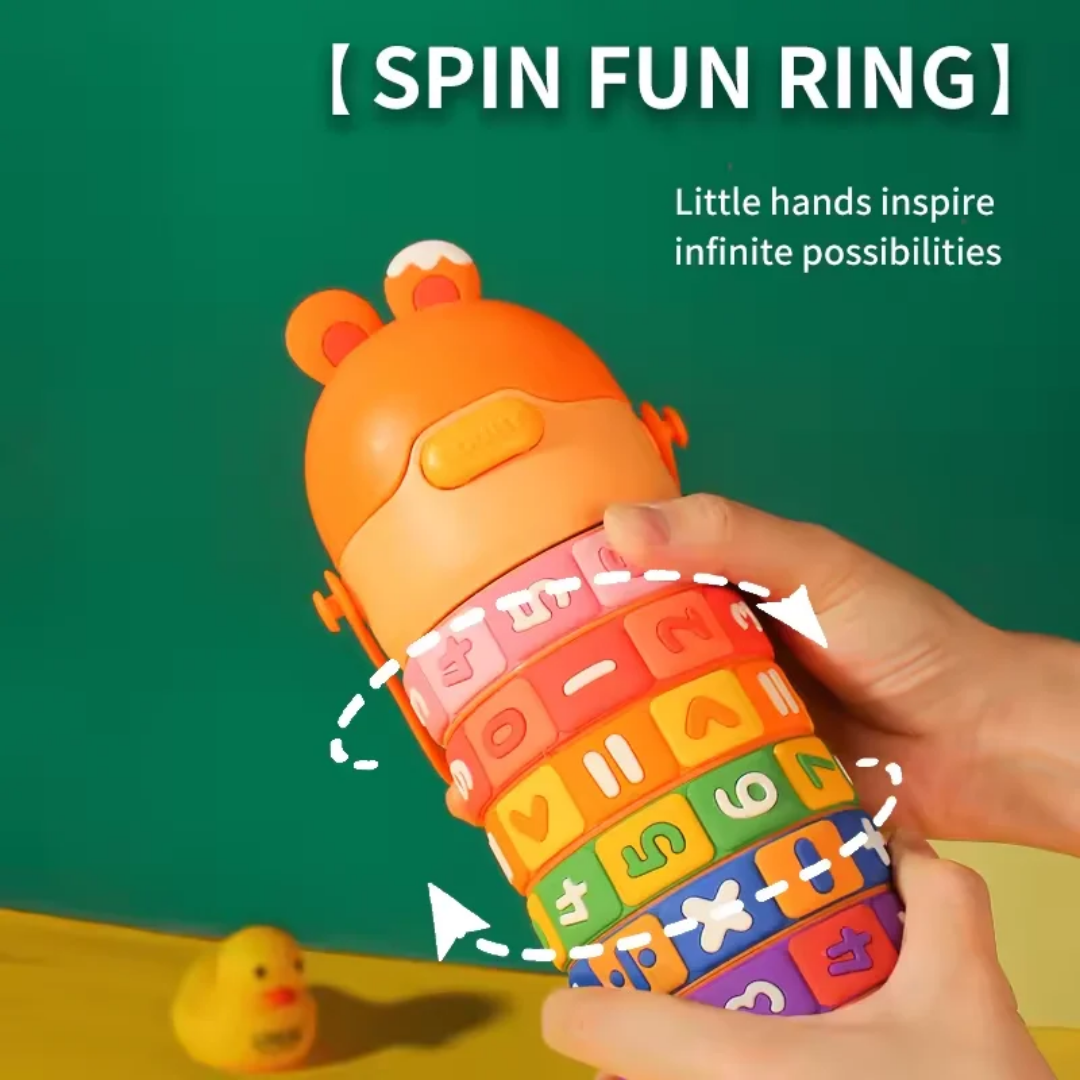 Rotate Number Educational Water Bottle for Kids - Interactive & Leakproof