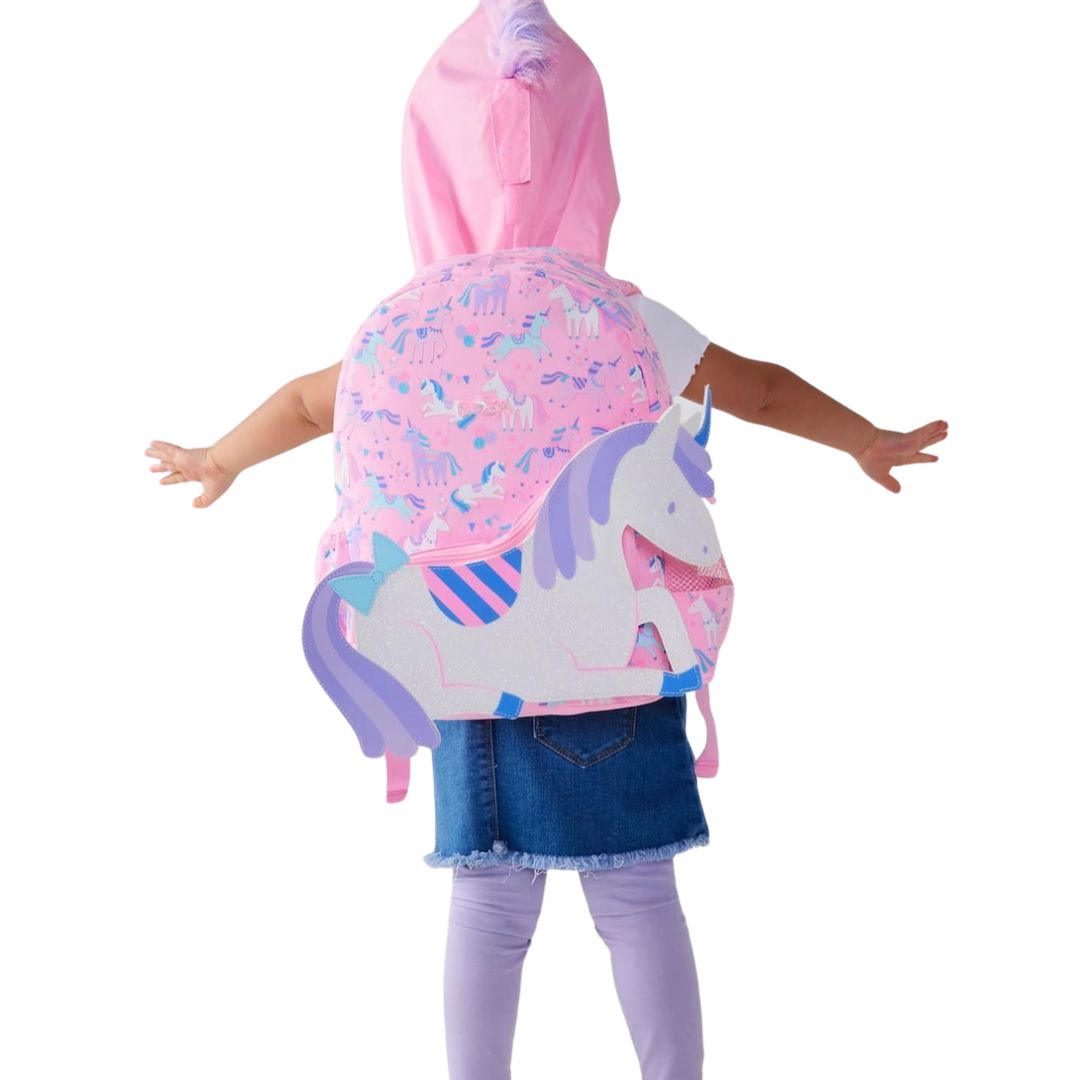 SukiSaku 3D Design Backpack with Hoodie (Unicorn)