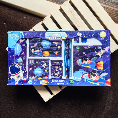 Stationery Set with Box Pencil Sharpener Eraser Scale Coloring Kit Drawing Book