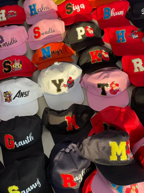 Personalized Monogram Caps for Kids & Adult – Custom Themes & Initials