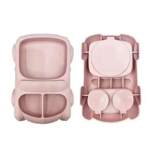 Suction Siliconne Food Grade Car Theme Tableware Set for Babies