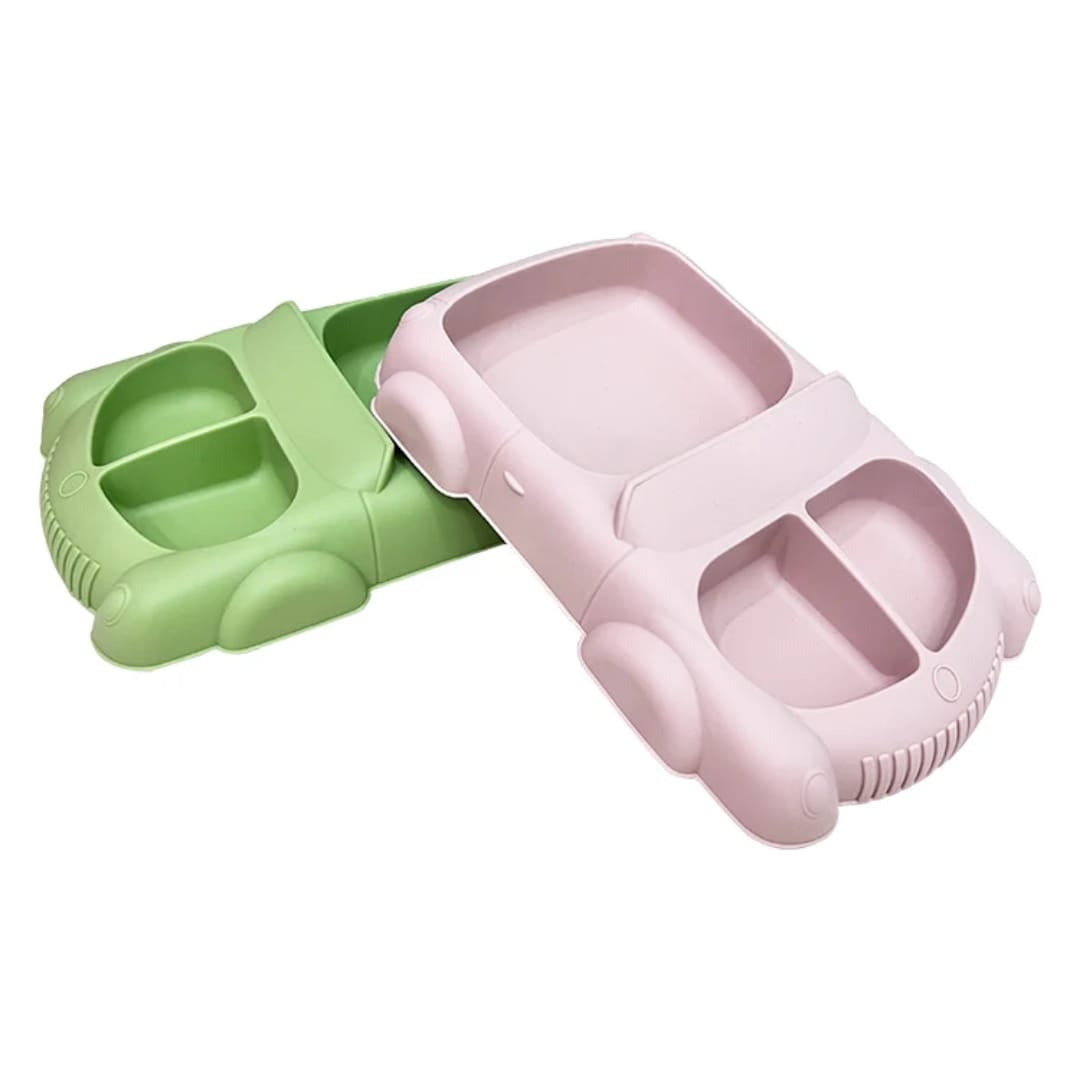 Suction Siliconne Food Grade Car Theme Tableware Set for Babies