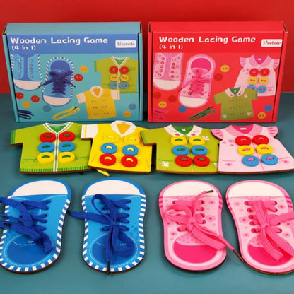 Shoe & Button Lacing Toy for Toddlers