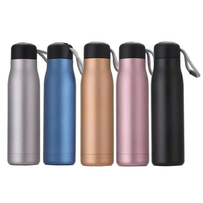 Fashion Sports Stainless Steel Bottle with Rope (580 ml)