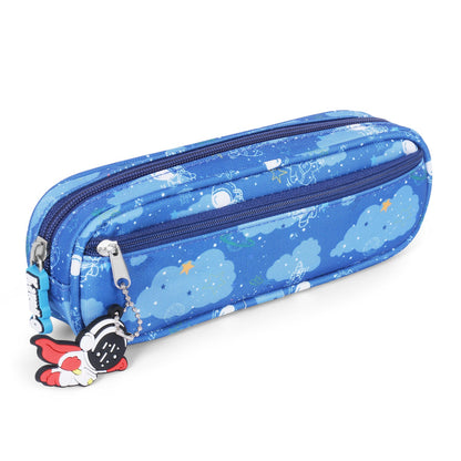Cute Space Pencil Pouch with Pen and Keychain - Gift Pack