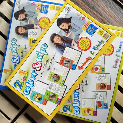 DIY 2 in 1 Colour & Wipe Kit (Fruits & Flowers)
