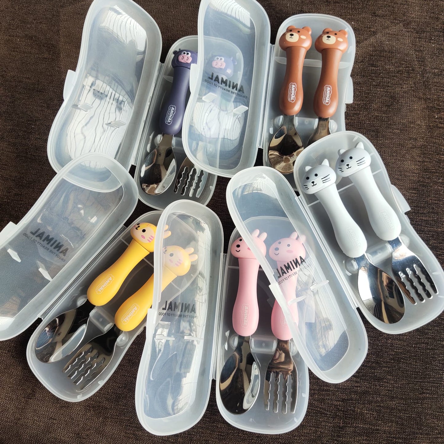 Cute Stainless Steel Animal Spoon & Fork Set