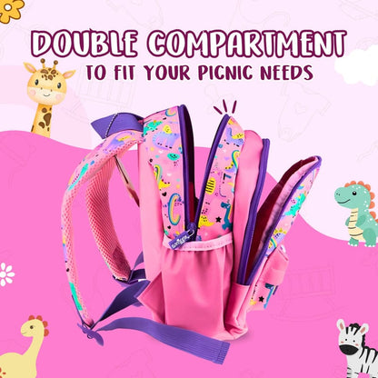 Sukisaku Premium Pink Dino Toddlers Backpack