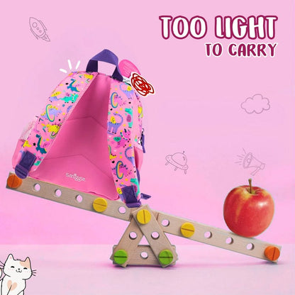 Sukisaku Premium Pink Dino Toddlers Backpack