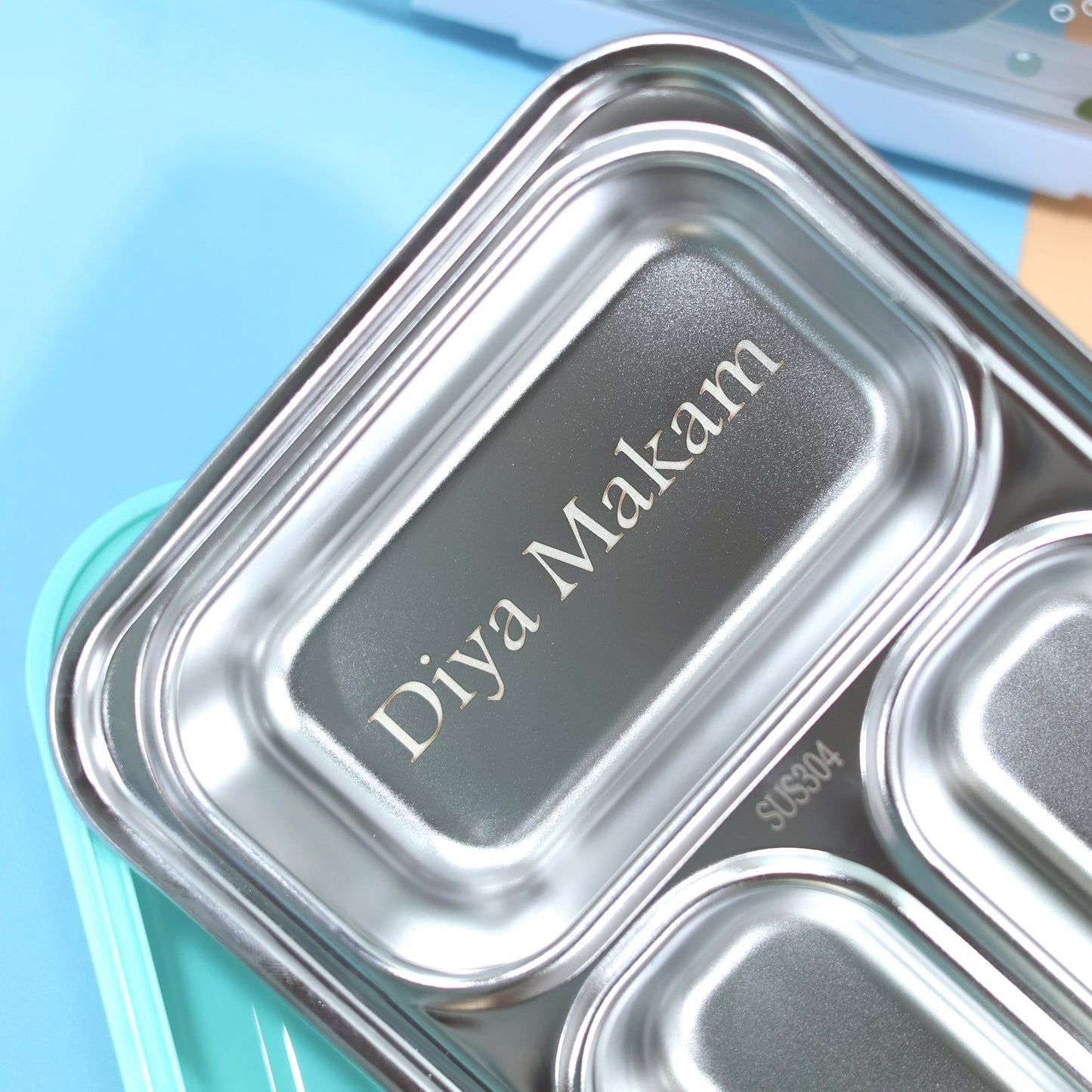 Showbizz Gitz Glaze Lunch Box - Stainless Steel (3 compartment)