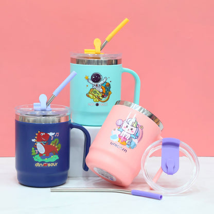 Cute Sipper Stainless Steel Bottle - 400 ML