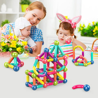Colorful Magnetic Sticks and Balls Sets Toys 42 Piece