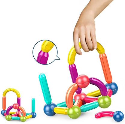 Colorful Magnetic Sticks and Balls Sets Toys 42 Piece