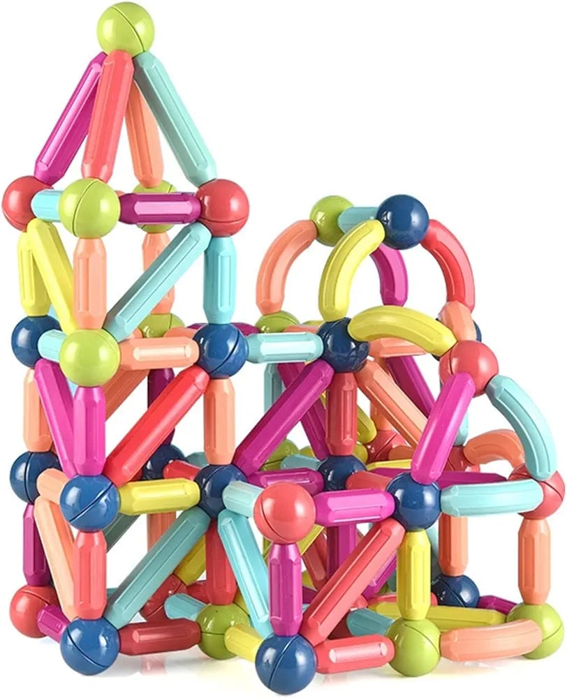 Colorful Magnetic Sticks and Balls Sets Toys 42 Piece