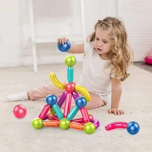 Colorful Magnetic Sticks and Balls Sets Toys 42 Piece