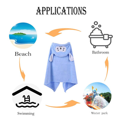 Kids Bath Towels, Premium Hooded Towel for Toddlers
