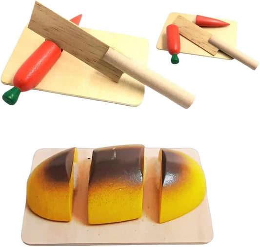 Wooden Vegetable Cutting 8pcs Play Food Toy