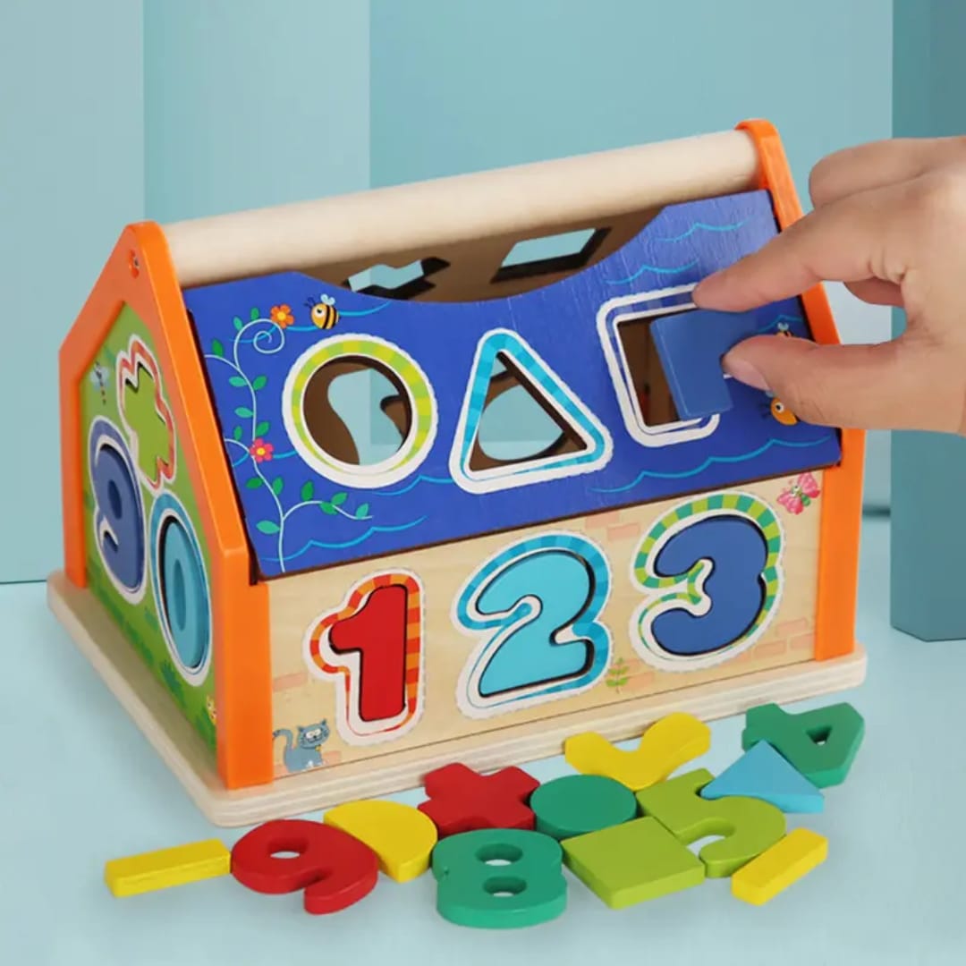 House Activity Center Early Learning for Age 3 4 5 6 7 8 Children Gifts | Wooden & Handcrafted Toys | Preschool Toys & Pretend Play
