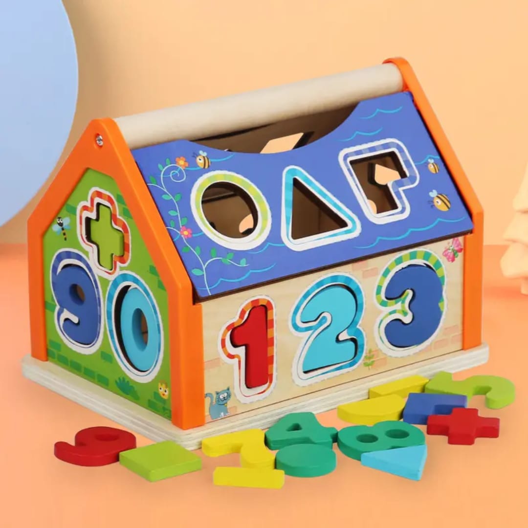 House Activity Center Early Learning for Age 3 4 5 6 7 8 Children Gifts | Wooden & Handcrafted Toys | Preschool Toys & Pretend Play