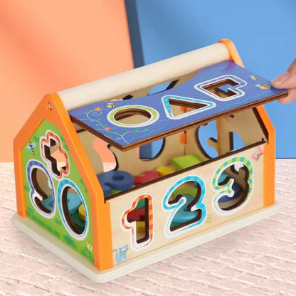 House Activity Center Early Learning for Age 3 4 5 6 7 8 Children Gifts | Wooden & Handcrafted Toys | Preschool Toys & Pretend Play