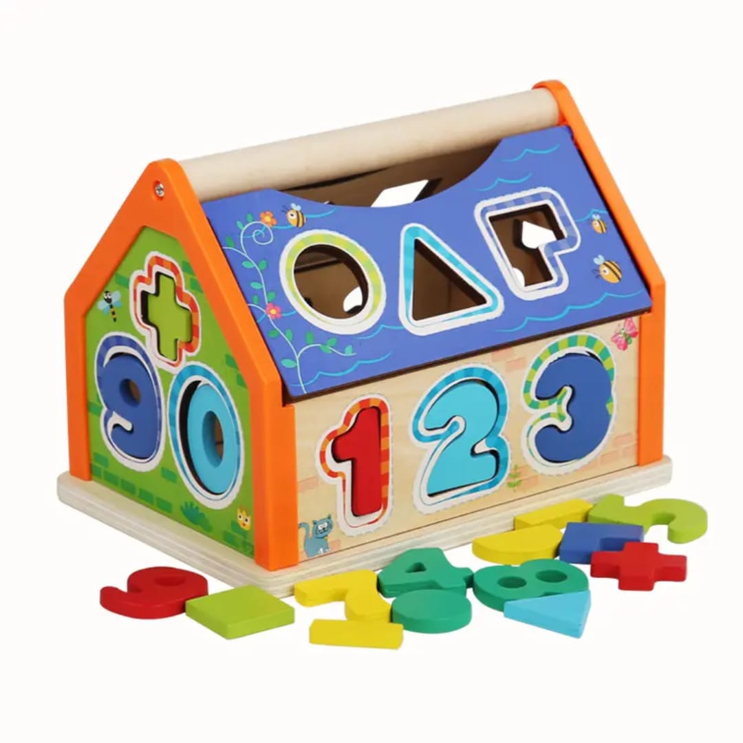 House Activity Center Early Learning for Age 3 4 5 6 7 8 Children Gifts | Wooden & Handcrafted Toys | Preschool Toys & Pretend Play