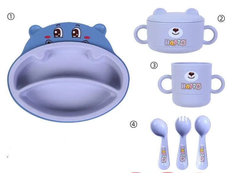Happy Hippo bamboo fiber tableware