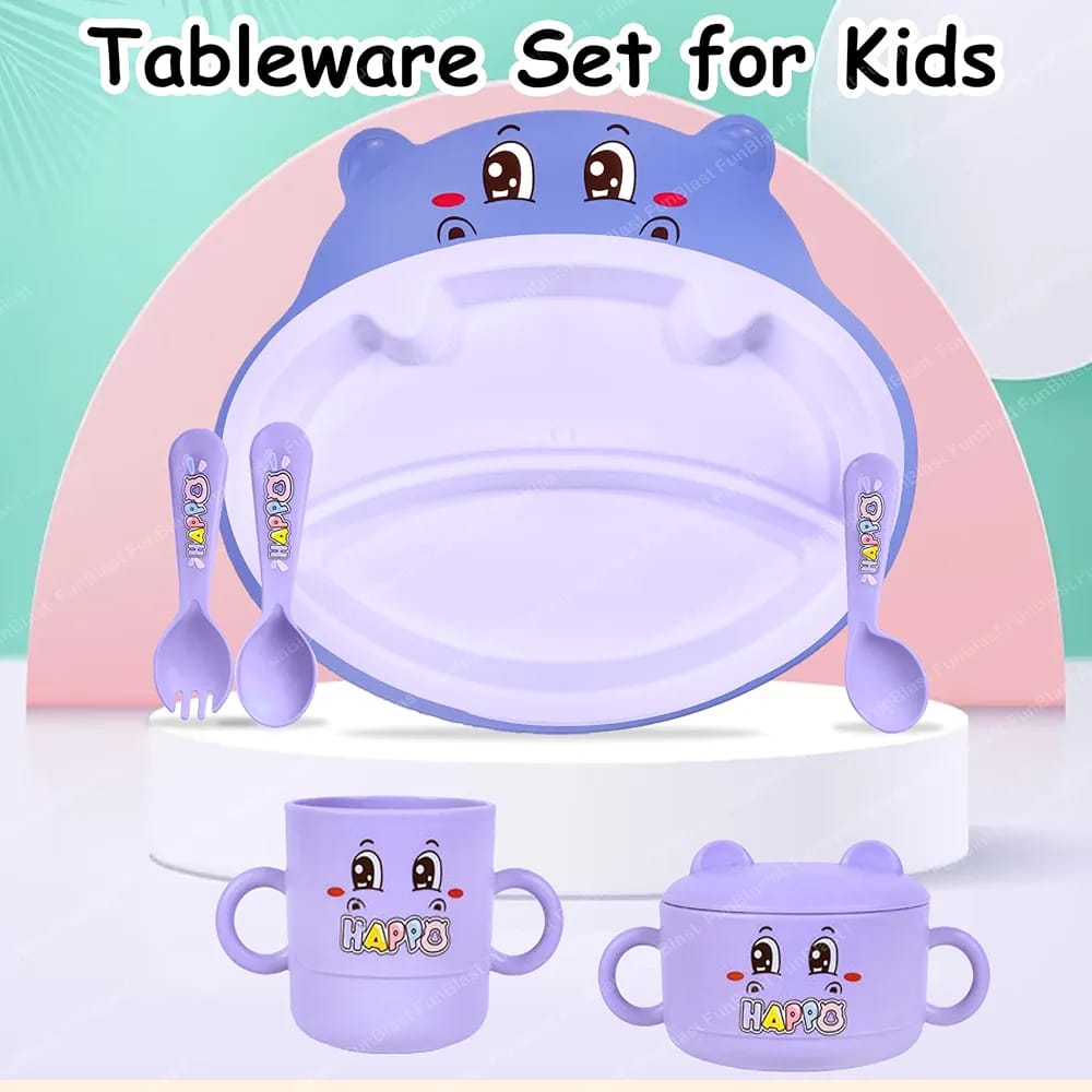 Happy Hippo bamboo fiber tableware