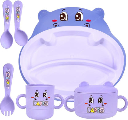 Happy Hippo bamboo fiber tableware