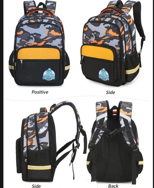 Dinosaur High School  Backpacks 16 inches for Teen Girls Boys Lightweight Bag- Green