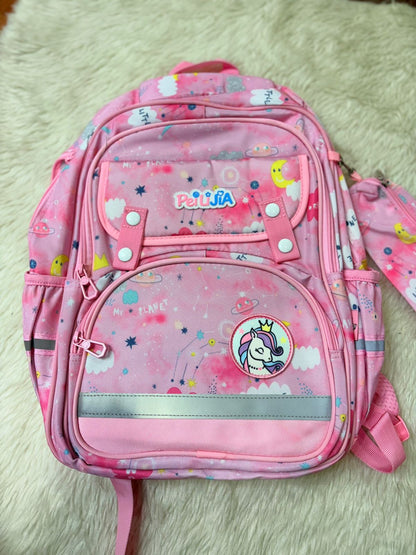 unicorn bag with different colours with glitter