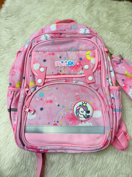 unicorn bag with different colours with glitter