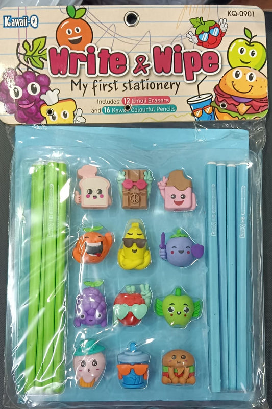 pencil & rubber of