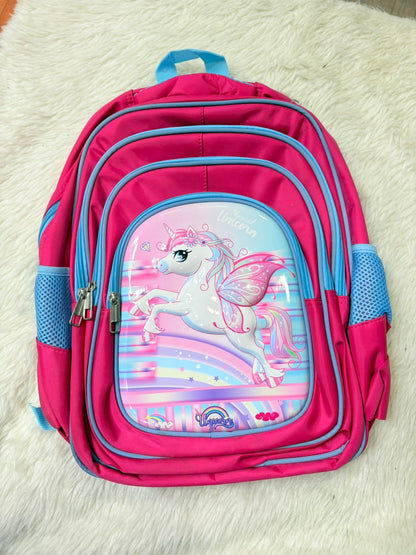 unicorn bag with different colours with glitter