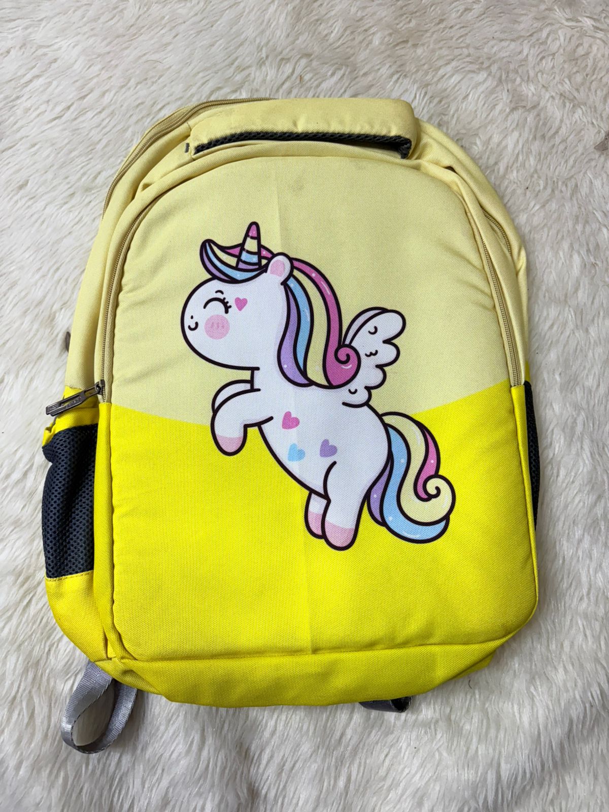 unicorn bag with different colours with glitter