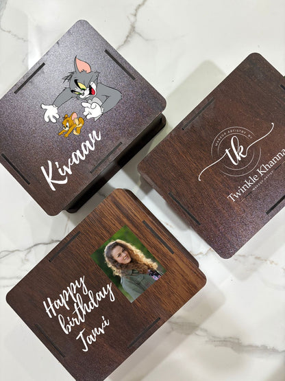 Piggy Bank, Wooden Coin Savings Box with Modern Carved Design for Kids and Adults,All Ages