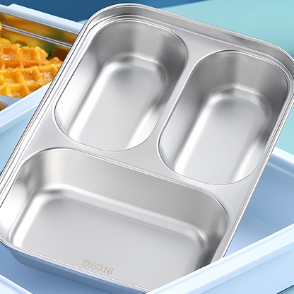 Showbizz Gitz Glaze Lunch Box - Stainless Steel (3 compartment)
