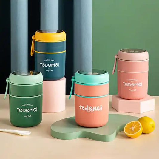 Tedemei Portable Thermal Lunch Box - 2 compartment & 3 compartment