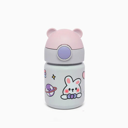 Happy bear insulated vacuum stainless steel thermos sipper bottle -400 mL