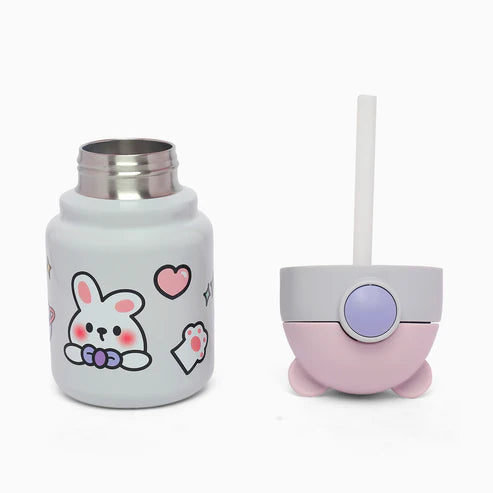 Happy bear insulated vacuum stainless steel thermos sipper bottle -400 mL