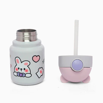Happy bear insulated vacuum stainless steel thermos sipper bottle -400 mL