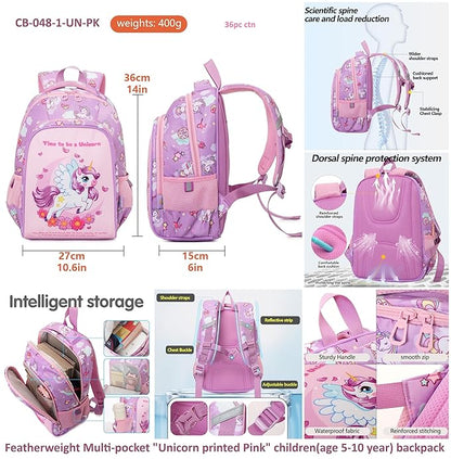 Unicorn Pink Style School Backpack